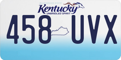 KY license plate 458UVX