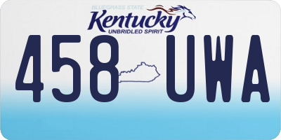 KY license plate 458UWA