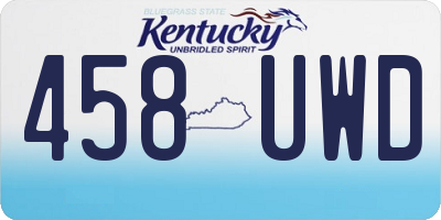 KY license plate 458UWD