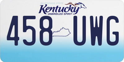 KY license plate 458UWG
