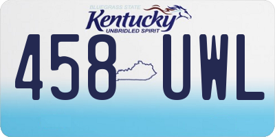 KY license plate 458UWL