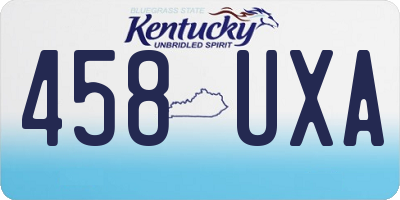 KY license plate 458UXA