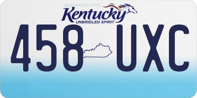 KY license plate 458UXC