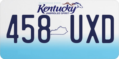 KY license plate 458UXD
