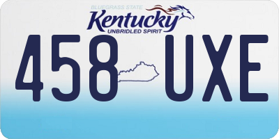 KY license plate 458UXE