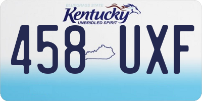 KY license plate 458UXF