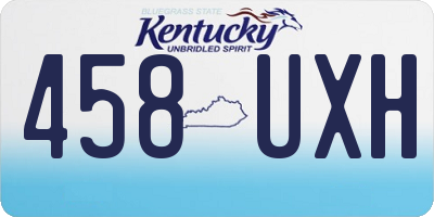 KY license plate 458UXH
