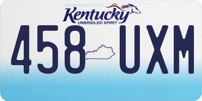 KY license plate 458UXM