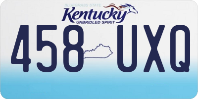 KY license plate 458UXQ