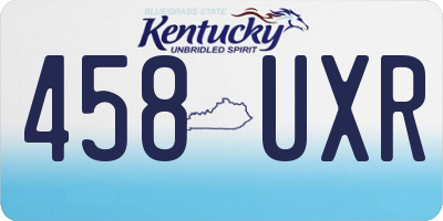 KY license plate 458UXR