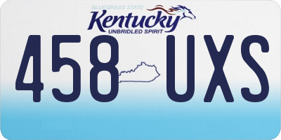 KY license plate 458UXS