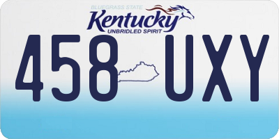 KY license plate 458UXY