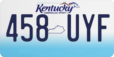 KY license plate 458UYF