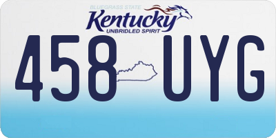 KY license plate 458UYG