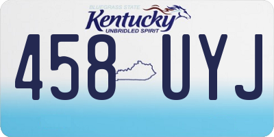 KY license plate 458UYJ