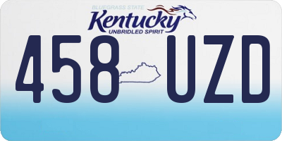 KY license plate 458UZD