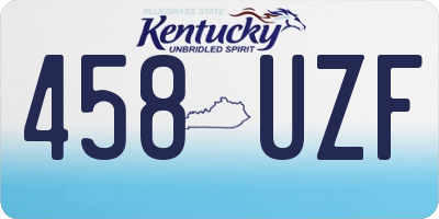 KY license plate 458UZF