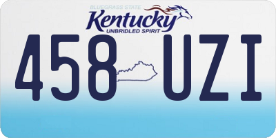 KY license plate 458UZI