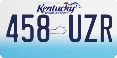 KY license plate 458UZR