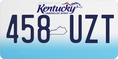 KY license plate 458UZT