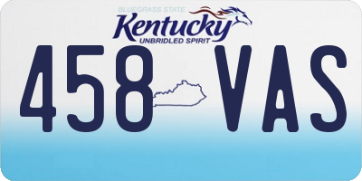 KY license plate 458VAS