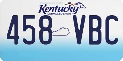 KY license plate 458VBC