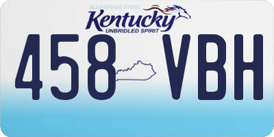 KY license plate 458VBH