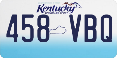 KY license plate 458VBQ