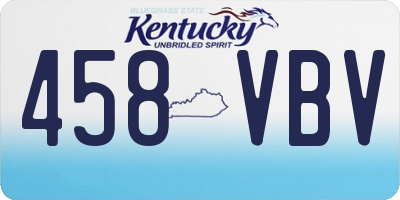 KY license plate 458VBV
