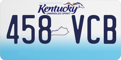 KY license plate 458VCB