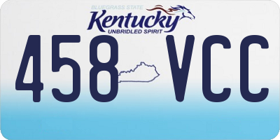 KY license plate 458VCC