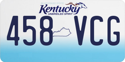 KY license plate 458VCG