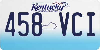 KY license plate 458VCI