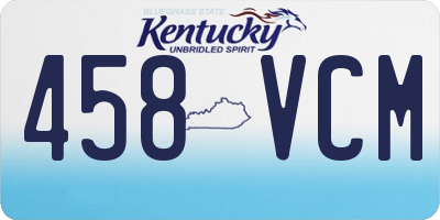 KY license plate 458VCM