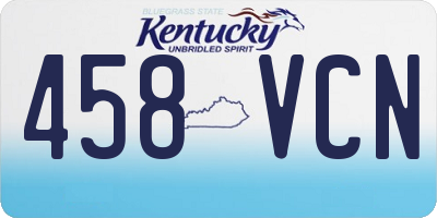 KY license plate 458VCN