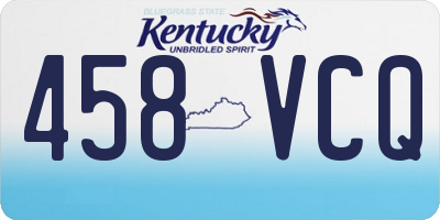 KY license plate 458VCQ