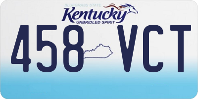 KY license plate 458VCT