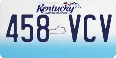 KY license plate 458VCV
