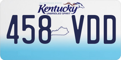 KY license plate 458VDD