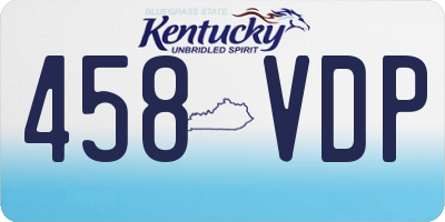 KY license plate 458VDP