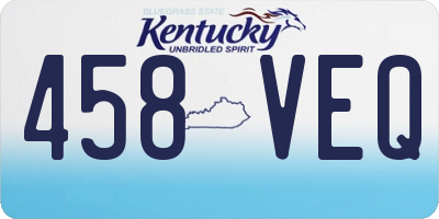 KY license plate 458VEQ