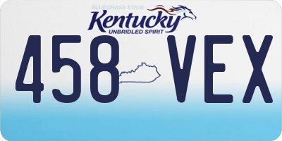 KY license plate 458VEX