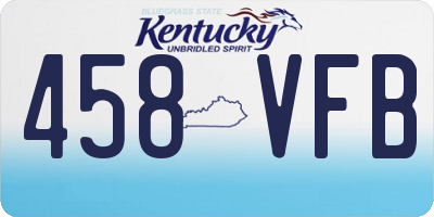 KY license plate 458VFB