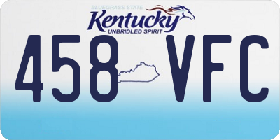 KY license plate 458VFC