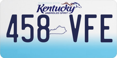 KY license plate 458VFE