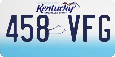 KY license plate 458VFG