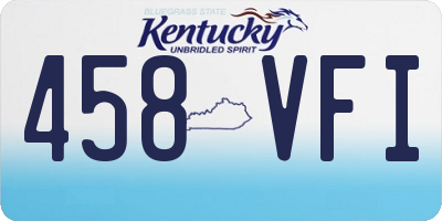 KY license plate 458VFI