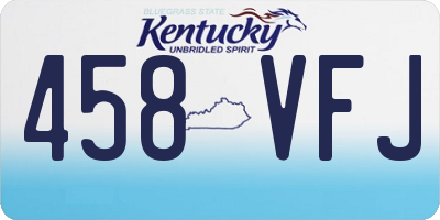 KY license plate 458VFJ