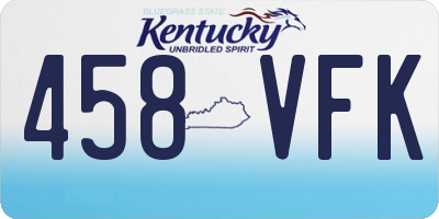 KY license plate 458VFK