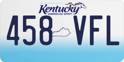 KY license plate 458VFL